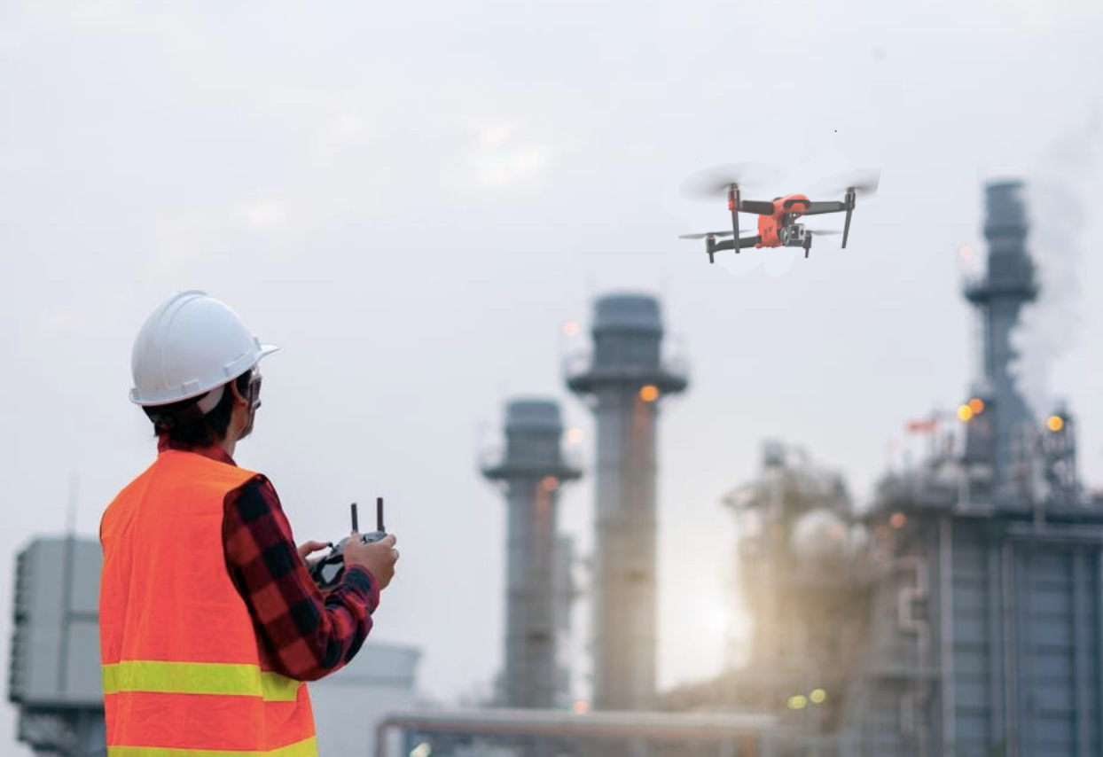 FAA certified drone operator conducting thermal inspection of critical infrastructure